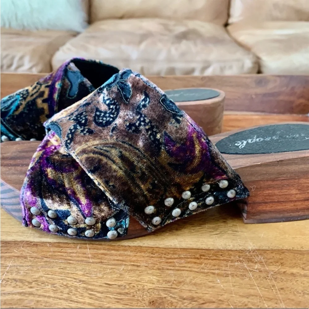 Free People Velvet Dream Wooden Sandals - Picture 3 of 7